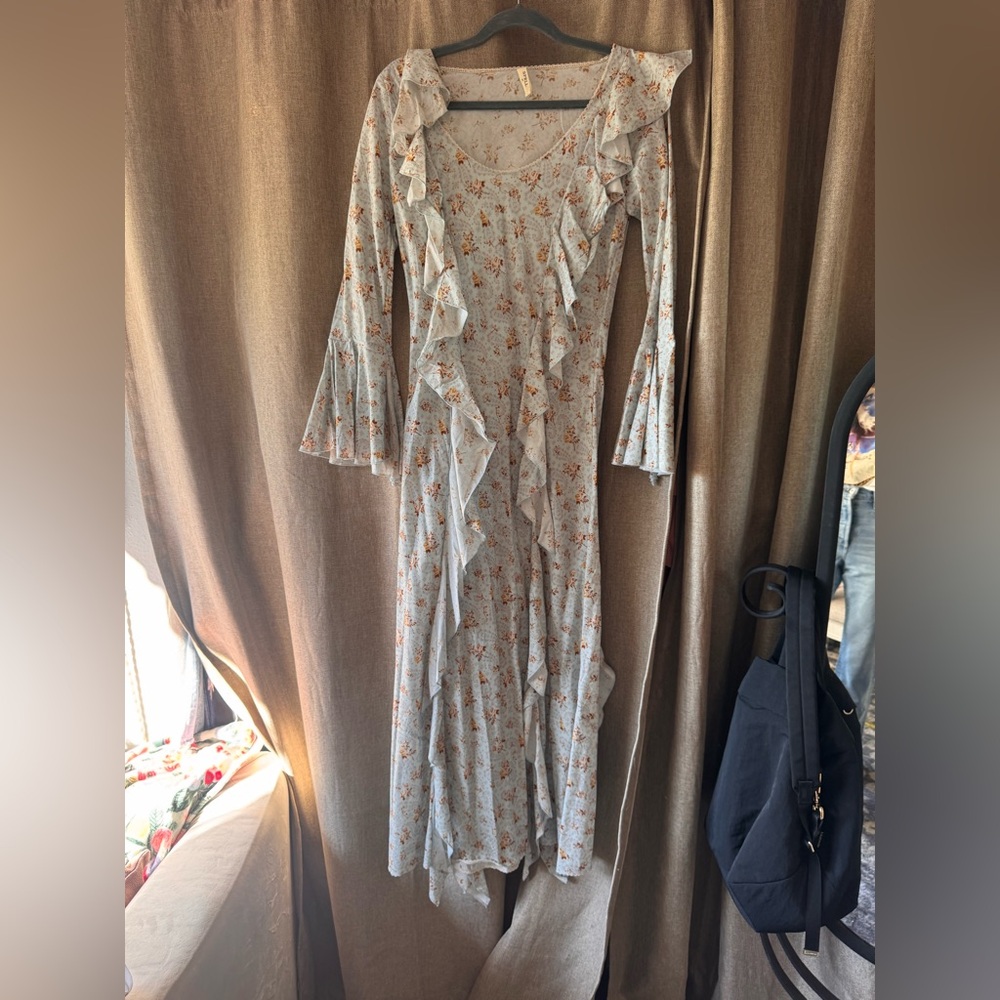 Spell Fleur Frill Floral Ruffle Bias Maxi Dress - Picture 5 of 12